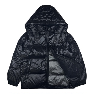 时尚亮面轻奢羽绒服男25冬季新款可拆连帽黑武士加厚保暖面包外套