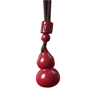 朱砂葫芦吊坠空瓶紫金砂招财男女本命佛挂坠转运福禄项链长款护身