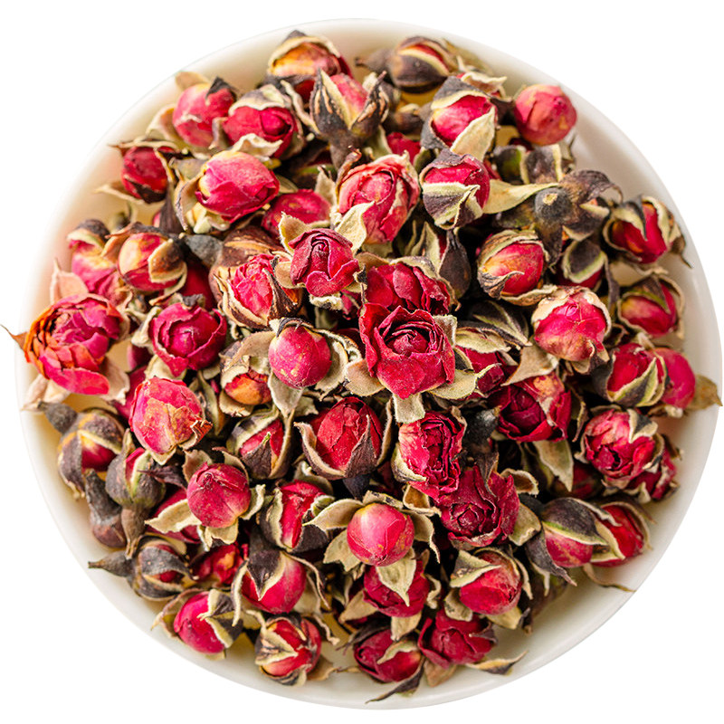 云南平阴金边重瓣干玫瑰花茶