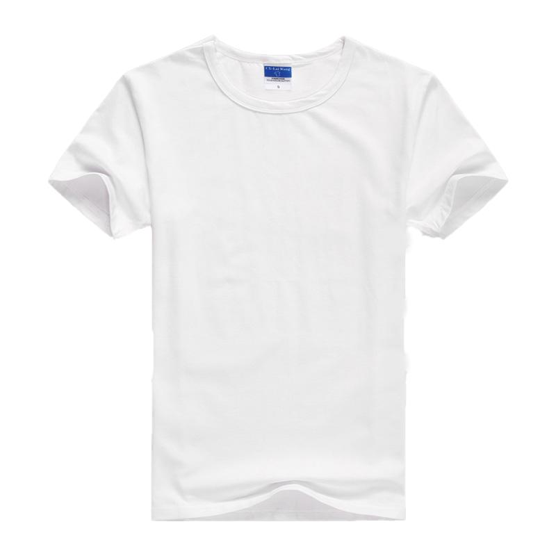 团体班服印文化衫广告衫印字LOGO定制男女纯白圆领短袖企业活动