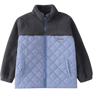 胖童装男童二棉外套中大童仿羊羔绒薄棉棉服加肥加大码胖男孩上衣