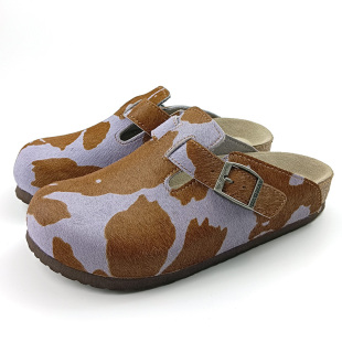 岛外DAOWAI勃肯鞋马毛皮帮面软木包头拖复古时尚boston男女博肯鞋