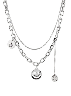 笑脸项链女嘻哈小众潮牌饰品新款