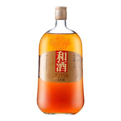 和酒 大开福 五年陈黄酒 上海老酒1000ml*1瓶 单支装上海黄酒