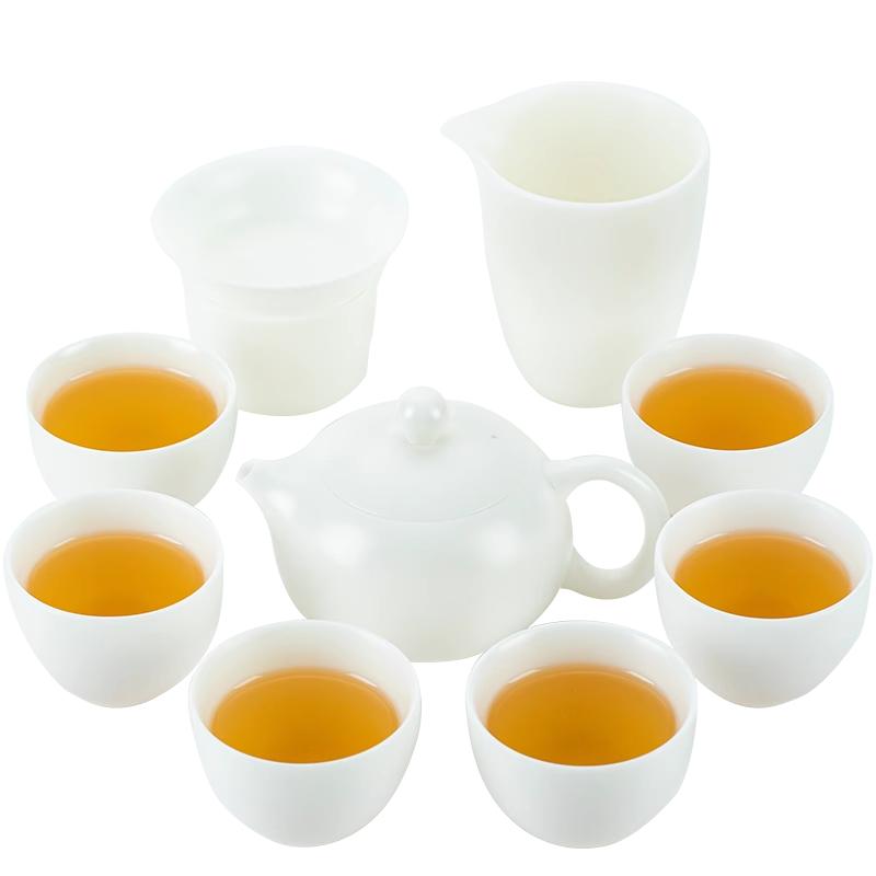 钰铨龙门礼盒装茶具整套羊脂玉瓷