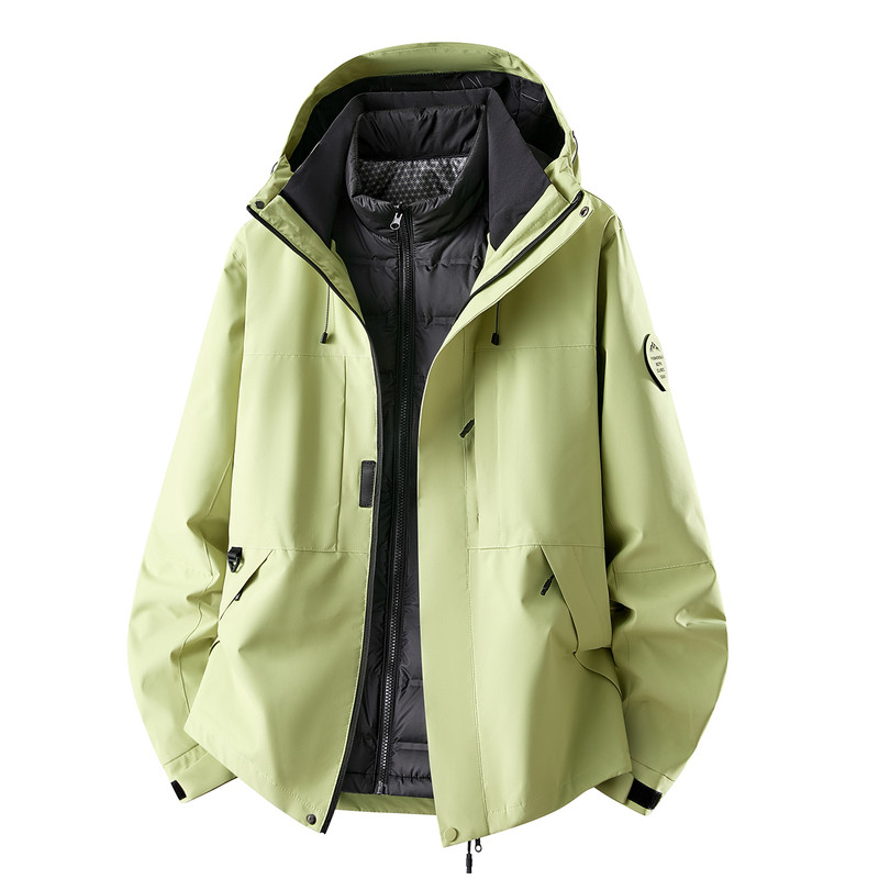 WASSUP羽绒服冲锋衣女秋冬进藏防水三合一2026新防风户外登山外套
