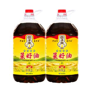 菜子王四川风味菜籽油5L*2桶非转基因压榨特香家用烹饪食用油