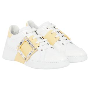 Roger Vivier/罗杰·维维亚女士牛皮水晶搭扣圆头橡胶鞋底运动鞋