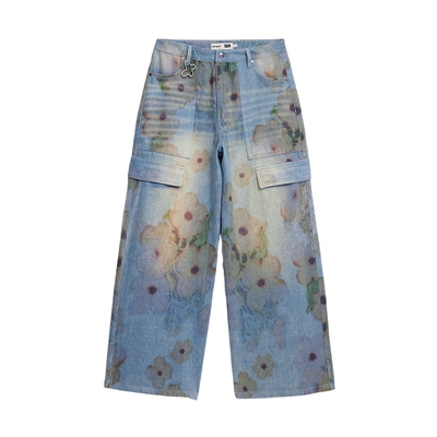 Desigual【Collina Strada联名】花朵渐变宽松牛仔裤女