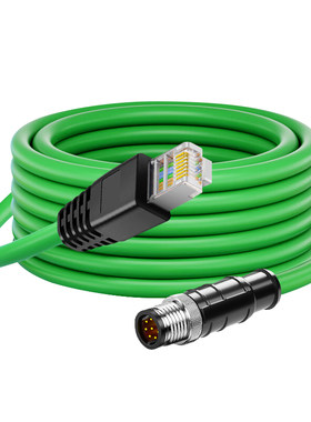 博雁翔M12转RJ45网线4芯8针ADX型