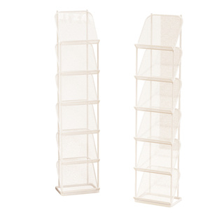 杂志架宣传册摆放架子书报置物架资料展示架报纸收纳架办公室文件书立架折页单页落地多层立式报纸报刊架金属