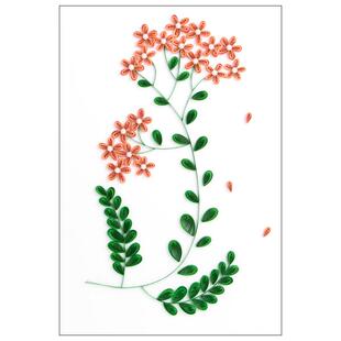 A4学生初学者手工diy衍纸画作品美术课中国风大号线稿图底稿图