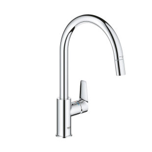 高仪德国进口卫浴厨房龙头可抽拉起泡防溅节水水槽冷热水Grohe