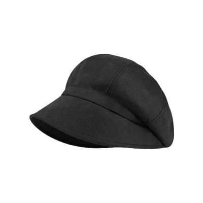 黑色贝雷帽2025新款春秋冬季保暖大头围堆堆冷帽显脸小渔夫帽子女