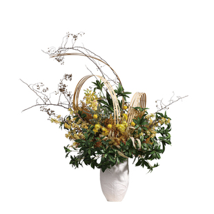 妖及 新中式复古大型桌花【丛盛】售楼处酒店大堂圆桌装饰摆件