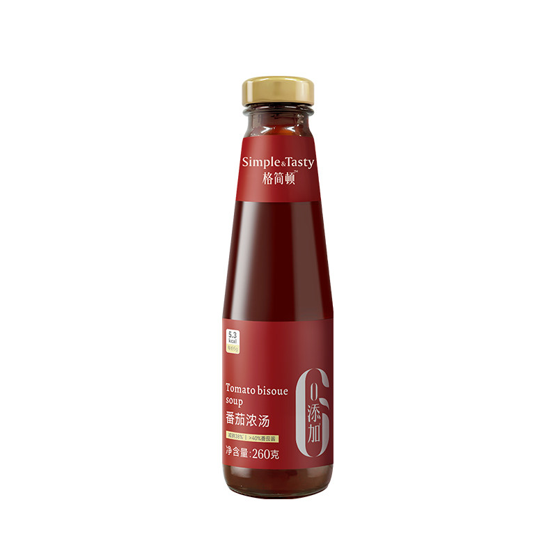 格简顿番茄浓汤汁0脂肪0添加防腐剂水煮菜麻辣烫底料番茄调味料