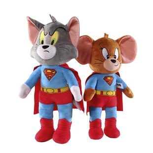 华纳周年系列纪念款猫和老鼠扮超人毛绒玩具周边潮玩摆件公仔礼物