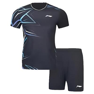 李宁正品羽毛球系男女舒适透气柔软亲肤比赛运动套装AATU052-1