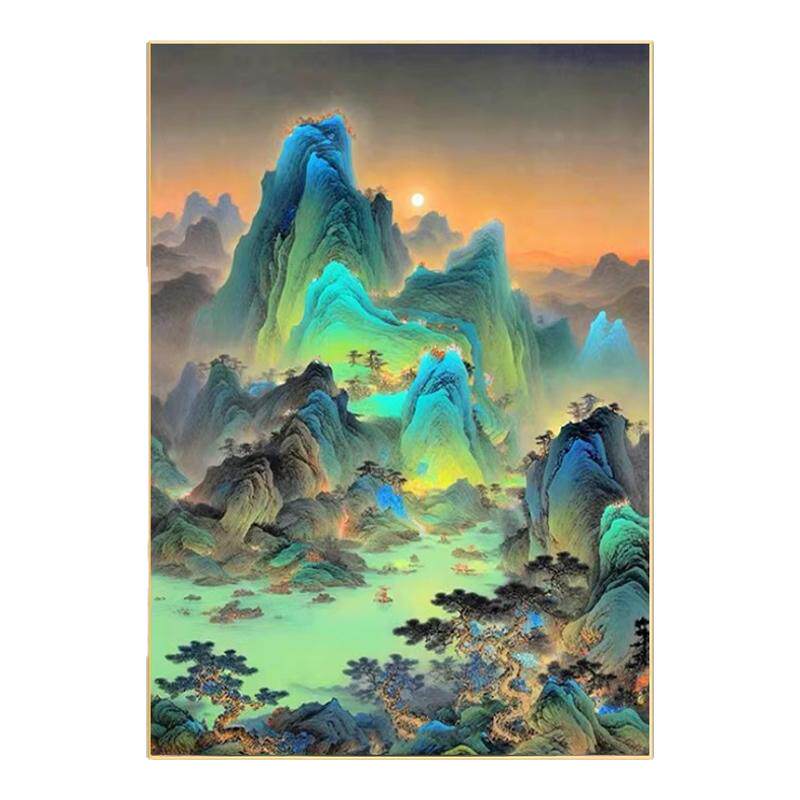 千里江山图钻石画方钻满钻十字绣