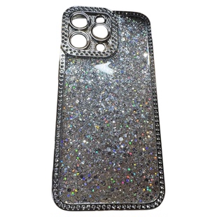 适用苹果15手机壳高级感闪钻iphone15promax电镀银色14pro全包13防摔12女新款17套16plus女生奢华11气质女神p