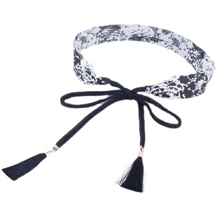 复古汉服丝带腰带女装饰连衣裙子衬衫收腰布料加长编织腰绳子流苏