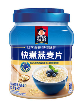 桂格快煮1000g冲饮桶装燕麦片