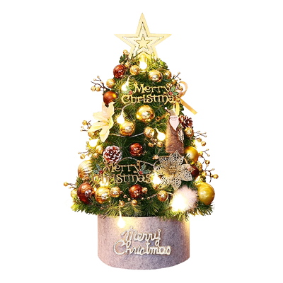 家用桌面小型圣诞树套餐迷你摆件