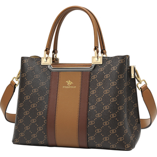 pierpolo包包女士新款通勤老花女包单肩手提包中年送妈妈包包大气