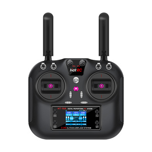 HOTRC智能车航模固定翼多旋翼遥控器10通道彩屏2.4G发射机正品