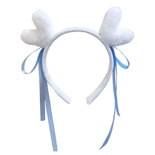 儿童哪吒敖丙头饰运动会飘带发箍头戴女孩丸子头六一活动演出发饰