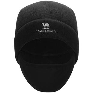 骆驼冬加绒套头帽男女防风防寒巴拉克拉法帽子保暖围巾一体帽