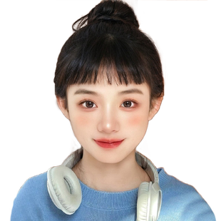 真发眉上刘海假发女片头顶自然前额假刘海无痕空气漫画齐刘海头帘