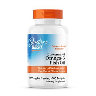 Doctor's Best 4倍铂金钻鱼油omega3高浓度进口深海鱼油+辅酶Q10