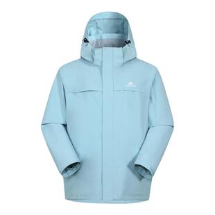 拓路者朱雀冰川蓝冲锋衣女款三合一抓绒内胆保暖防风防水防雨外套