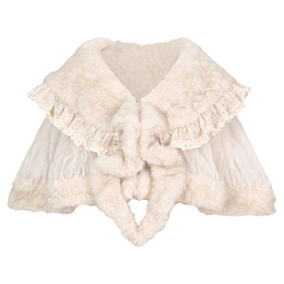 血液供给原创皮草斗篷礼服外搭