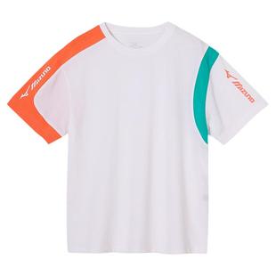 Mizuno美津浓夏季男童短袖T恤纯棉中小儿童半袖上衣夏装衣服圆领t