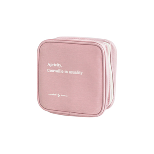 iconic 韩国ins风卡包甜美棉布化妆包女手腕数码整理收纳包口红包