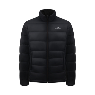 李宁轻薄运动羽绒服男士短款外套