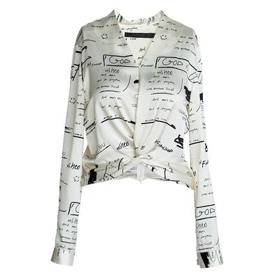 罗衣气质褶皱缎面衬衫