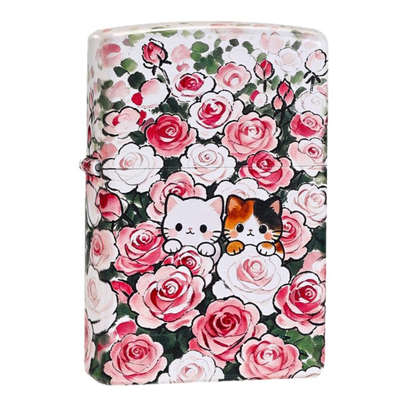 ZIPPO原装猫狗彩印防风打火机