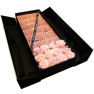 生日礼物仪式感礼盒情人节送男友现金香烟钱花束礼盒diy材料花盒