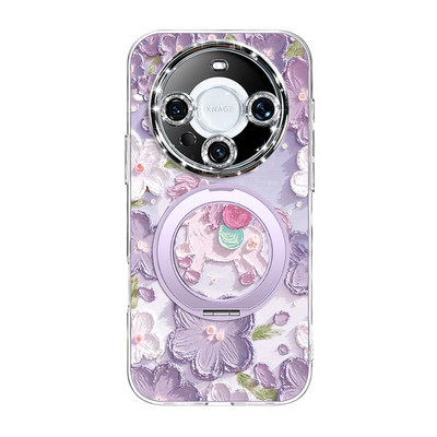 油画小马适用华为mate70手机壳