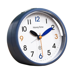 简约音乐闹钟儿童学生专用起床神器高中生摆台式桌面时钟夜光钟表