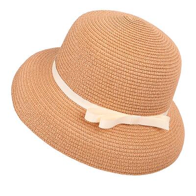 赫本风大帽檐遮阳防晒草编渔夫帽