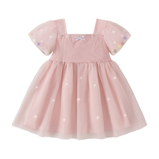 女童公主裙夏2026新款富家千金感连衣裙儿童蓬蓬裙生日女宝宝裙子