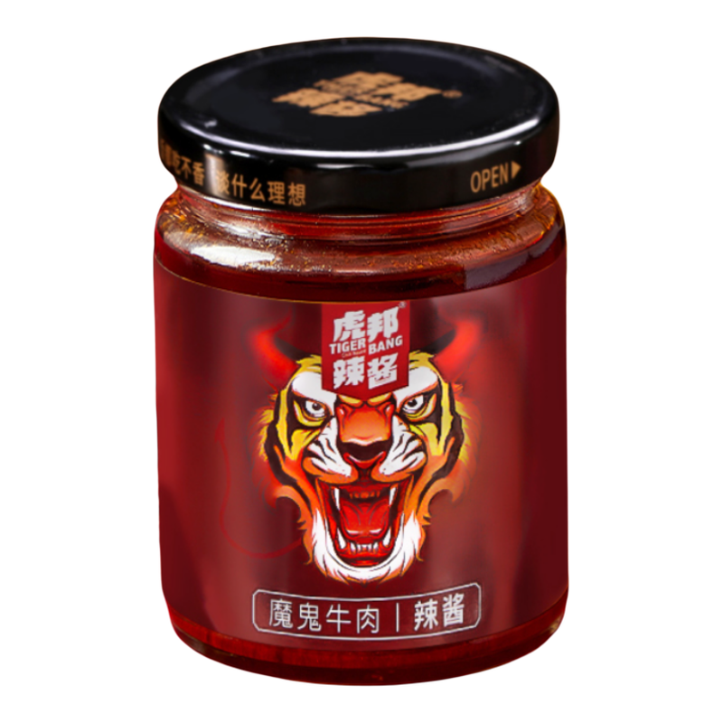 虎邦招牌牛肉玻璃瓶山东特产210g