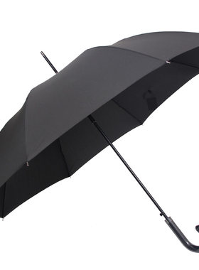 雨景商务伞弯钩长柄纯色直杆