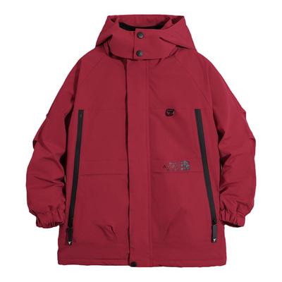 罗蒙男童羽绒服冬季红色拜年服儿童三合一冲锋外套2025新款夹克潮