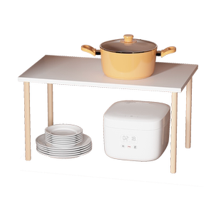 厨房置物架定制微波炉隔板层架橱柜内柜子分层架台面收纳木架子