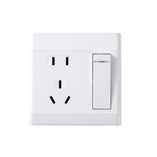 泰力明装插座带开关家用一开五孔10A16A电源明线明盒多孔插座面板